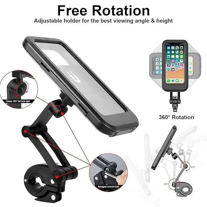 60%OFF - Bike Waterproof Cell Phone Holder | Touch-Sensitive Screen Compatible, 4 In - 7.2 in " Smartphones