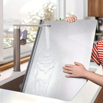 60%OFF - Stainless Steel Chopping Board (35x31cm) With Free Knife Set