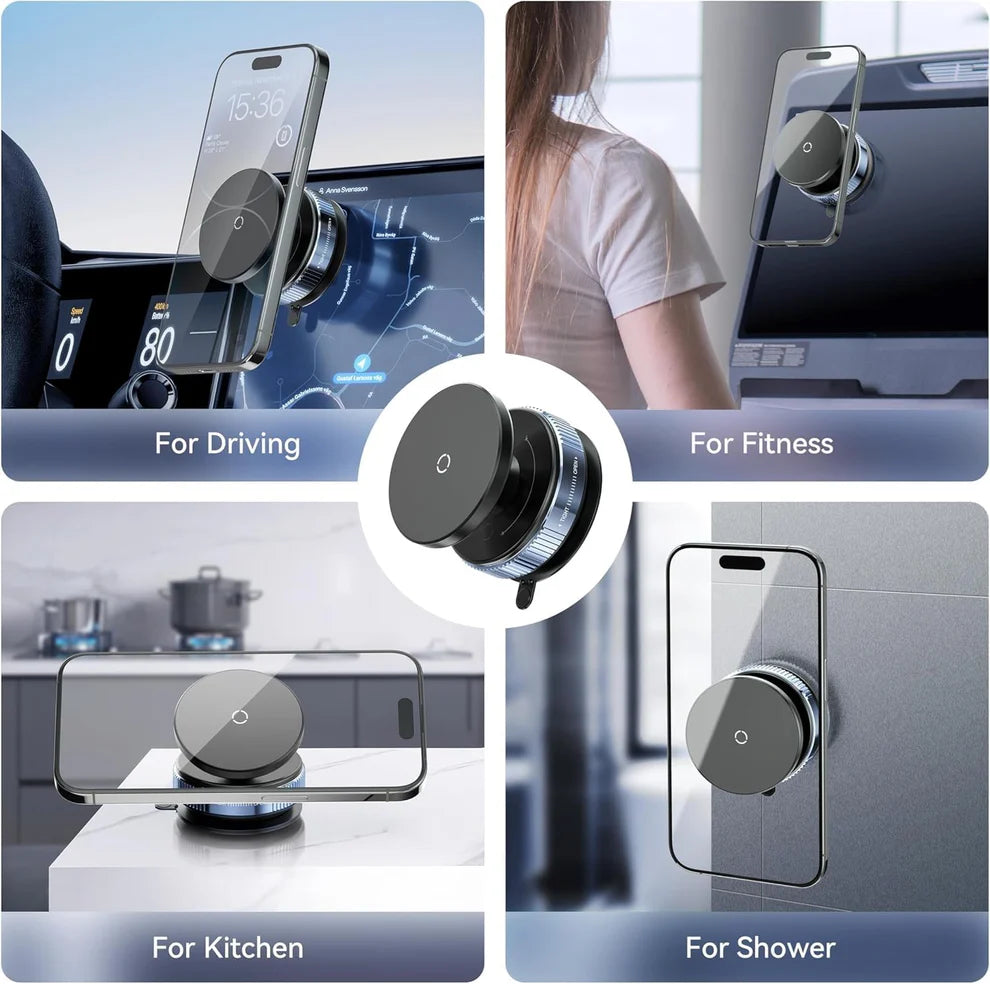 48%OFF - Magnetic Car/Desk Phone Holder With 2 Pcs MicroFiber Clothes + Brush