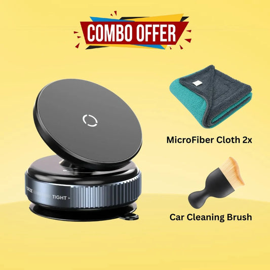 48%OFF - Magnetic Car/Desk Phone Holder With 2 Pcs MicroFiber Clothes + Brush
