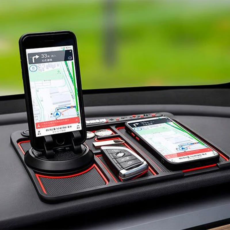 Limited Offer 50%OFF - Anti-Slip Car Dashboard Mat + Mobile Phone Holder + 2X Microfiber cloth with Car cleaning Brush