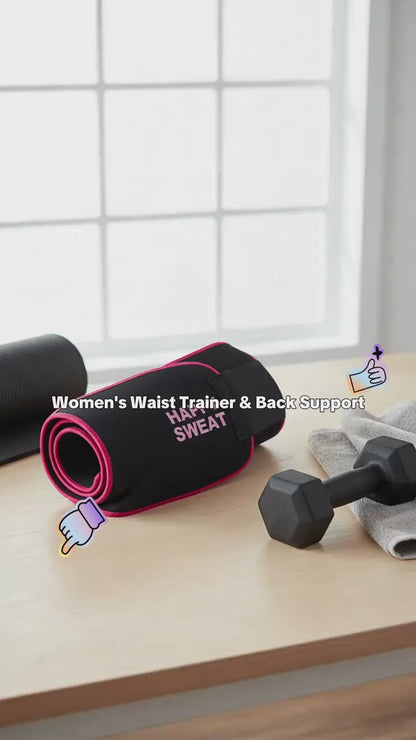 Sweat Slim Belt – Waist Trainer for Fat Loss, Tummy Trimmer & Back Support